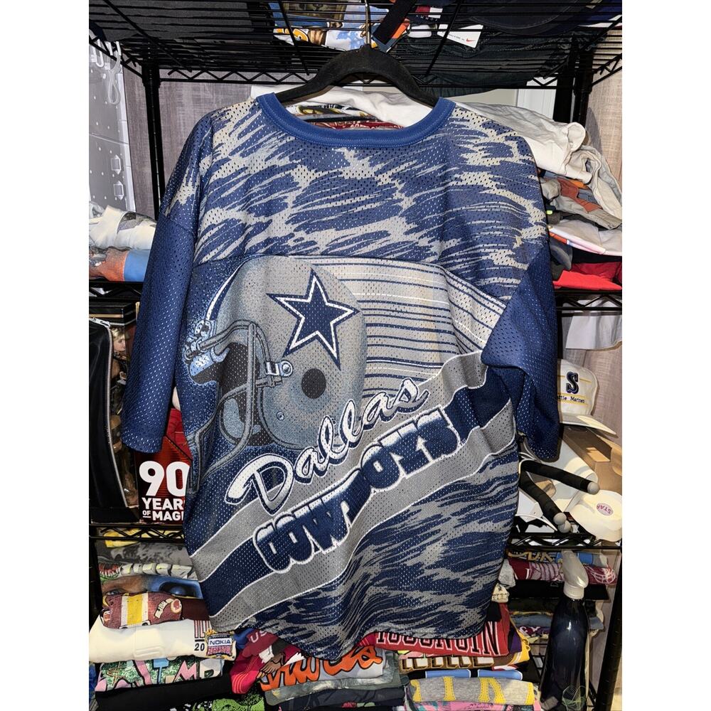 Vintage 90s CCM NFL Dallas Cowboys Aop Jersey Size XL - Picture 5 of 6